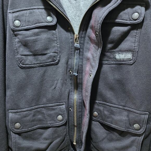 Legendary Goods Button Zip Medium Weight Utility Jacket L Vintage - Picture 4 of 10